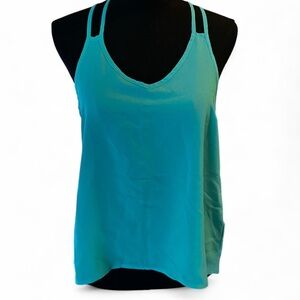 Mine Y2K Teal Racerback Camisole Top Size Small